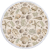 Lofaris Oceanic Summer Vibe Pattern Cute Round Beach Towel